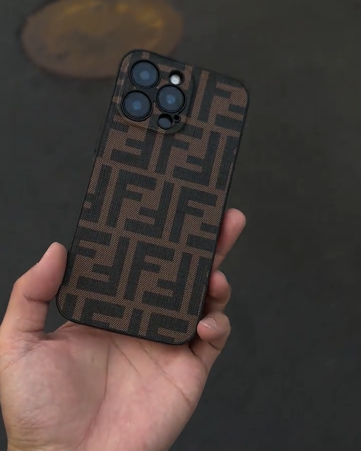 芬迪皮紋防摔手機殼